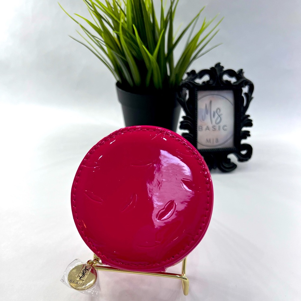 Yves Saint Laurent Hot Pink Patent Leather Beaute Pouch - NWOT